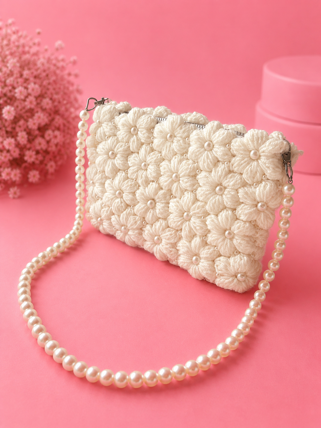 White floral bag