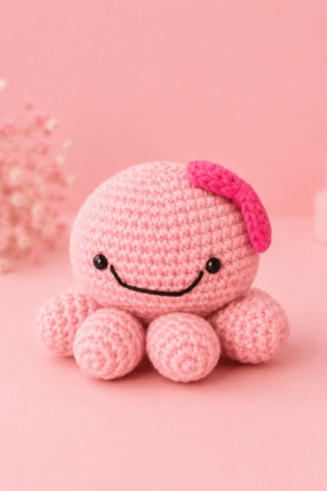Peachy Octopus Crochet Plush