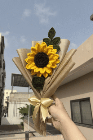 Handmade Crochet Sunflower Bouquet