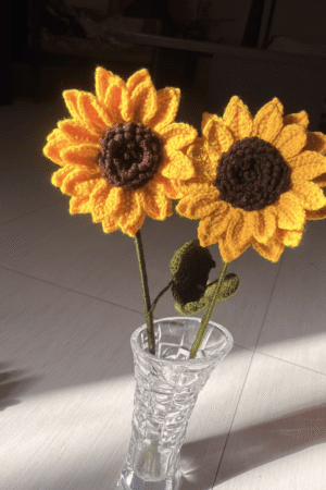 Handmade Crochet Sunflower Bouquet