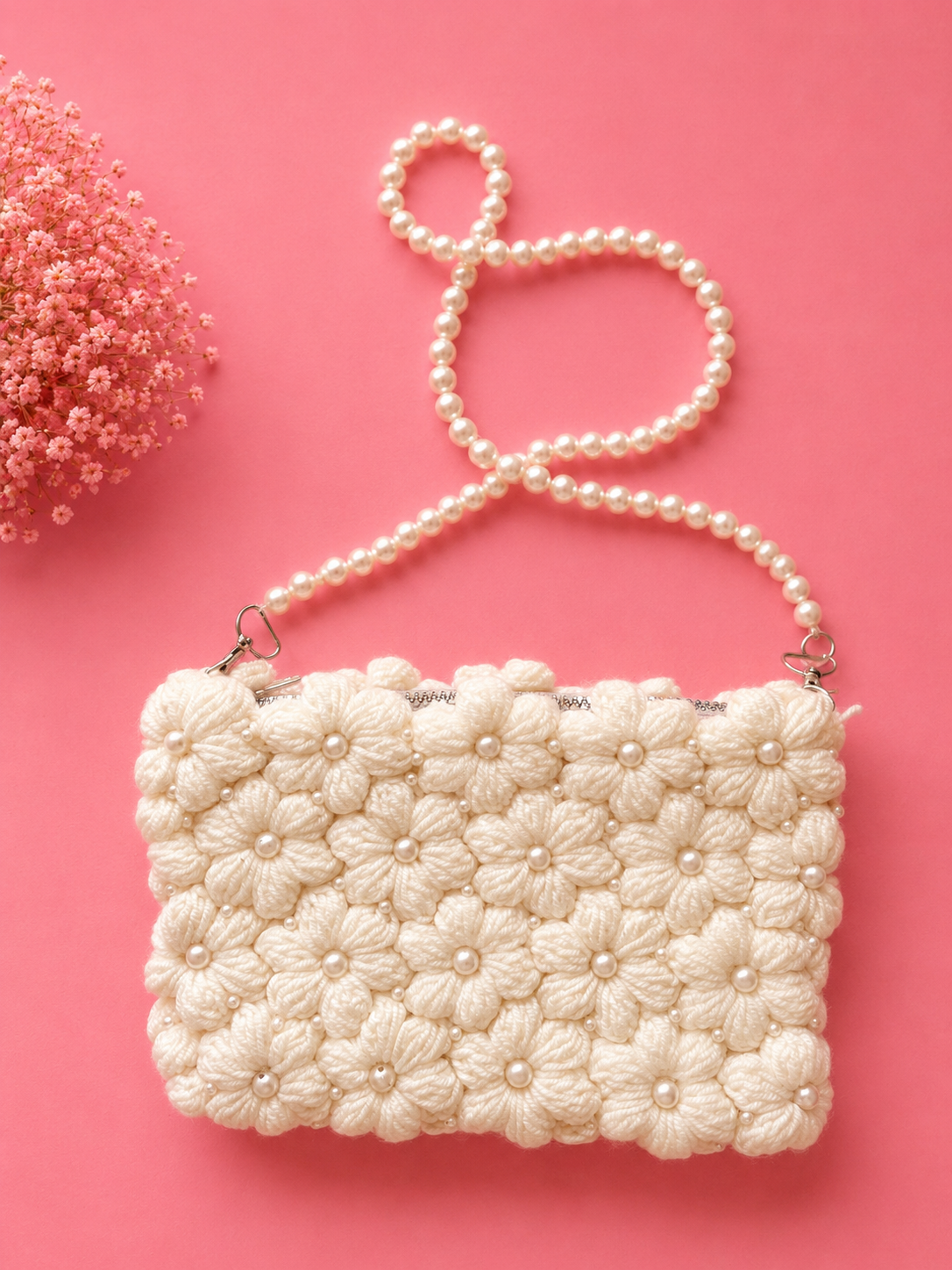 White floral bag - Image 2