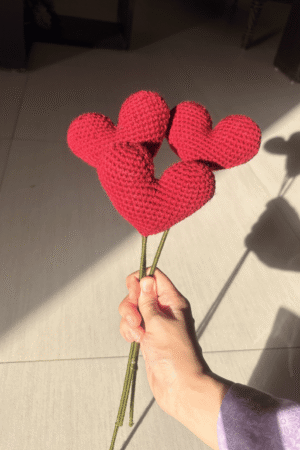 Crochet Heart Bouquet