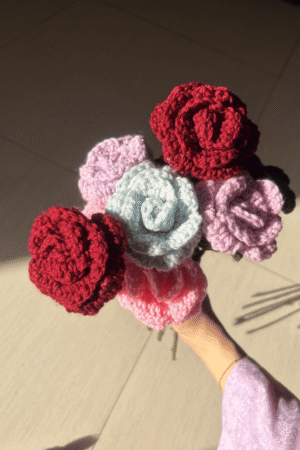 Crochet Rose Bouquet