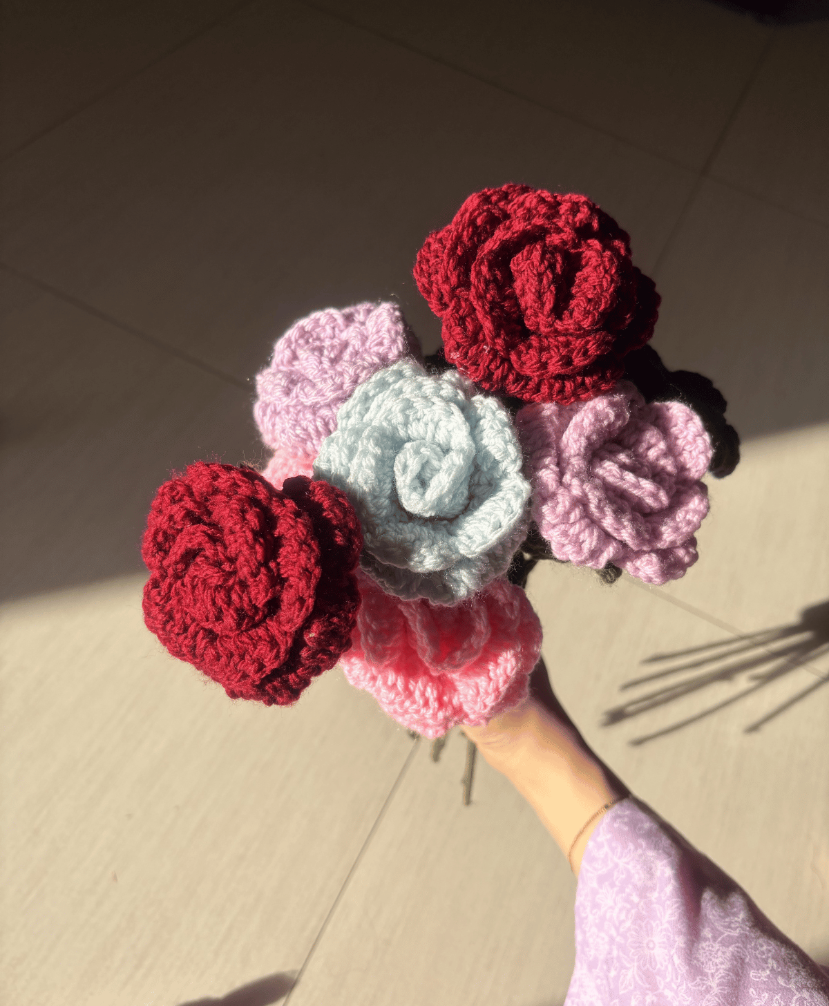 Crochet Rose Bouquet