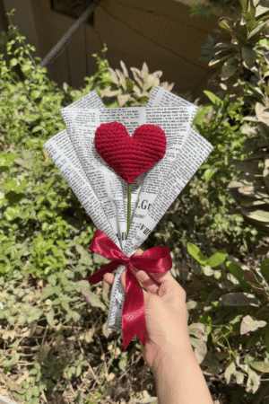 Handmade Crochet Heart Bouquet