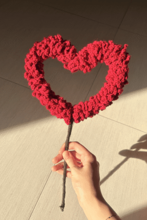 Crochet Heart Wreath