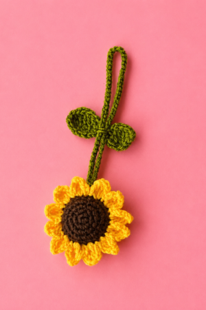 Sunflower Crochet Charm