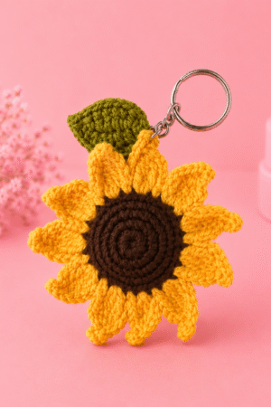 Golden Sunflower Keychain