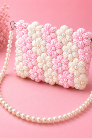 Pink & white bag